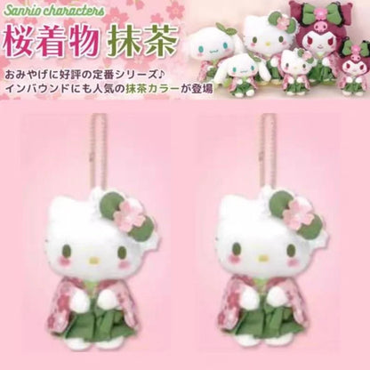 Japanese Kimono Cherry Blossom Hello Kitty Plush Doll Trendy Toy Backpack Decoration Accessories Keychain Girl Surprise Gift