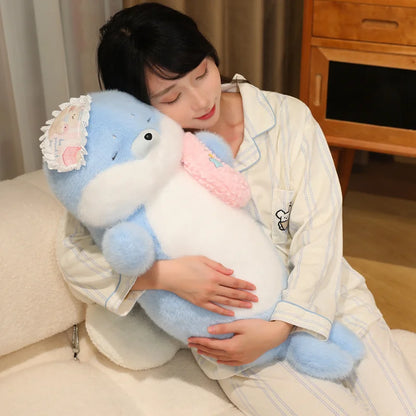 70cm Ocean Themed Decorative Pillow Chubby Dolphin and Seal Plushies Soft Toy Large Plush Sleeping Pillow Girl Boy Gift