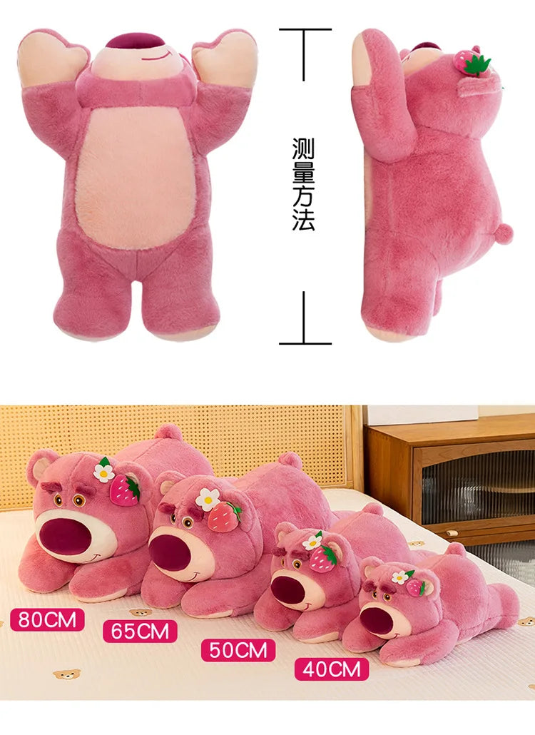 50/60/80CM Big Size Disney Lotso Kawaii Anime Plush Stuffed Doll Cartoon Room Decoration Plush Pillow Children's Holiday Gifts