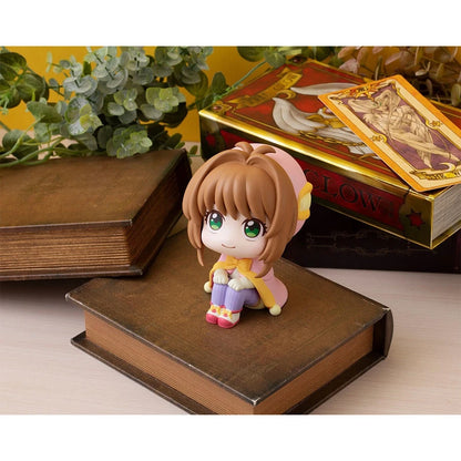 10cm Card Captor Sakura Anime Figure Look Up Kinomoto Sakura Action Figure Q Version Cerberus Figurine PVC Collection Model Toys