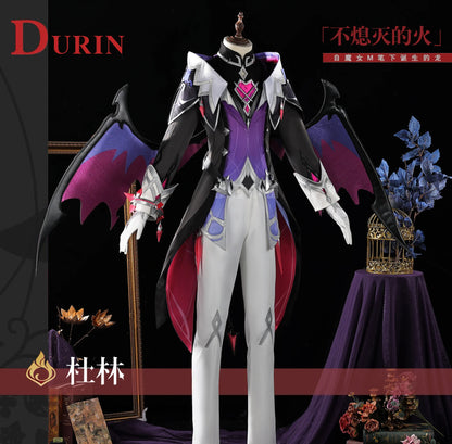 Genshin Impact Durin Cosplay Costume Wig Uniform Game Role Play Outfit Headwear Halloween Party for Women Men Carnival Cos Props
