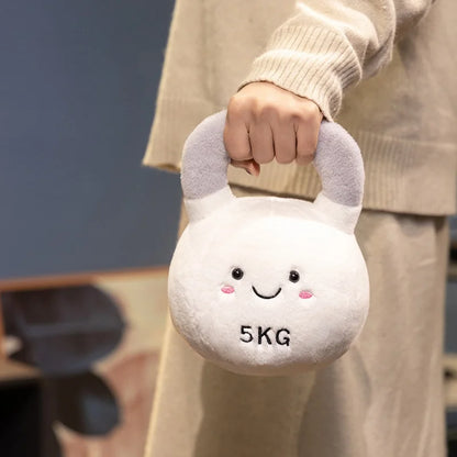 Simulation Fitness Equipment Plush Toy Kettlebell Dumbbell Stuffed Doll Kawaii Room Decor Birthday Xmas Gifts for Kids