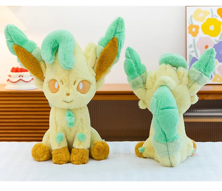 45/55/65CM Big Size Pokemon Leafeon Plushies Kawaii Cartoon Anime Doll Comfortable Soft Doll Children's Ornament Toy Gifts