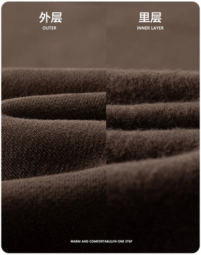 ZODF New Winter Man 345gsm Loose Fit Fleece Sweatshirt Unisex Cusual Boxy Warm Half Turtleneck Pullovers HY1181