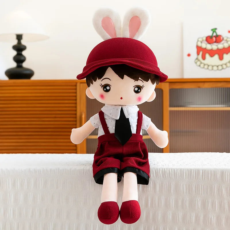 Plush Toy for Kids Birthday Xmas Gift Cute Couple Starry Sky Bunny Dolls Stuffed Animal Valentine Home Decor Bedroom Decoration