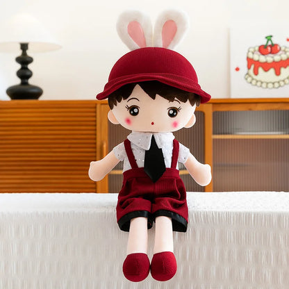 Plush Toy for Kids Birthday Xmas Gift Cute Couple Starry Sky Bunny Dolls Stuffed Animal Valentine Home Decor Bedroom Decoration