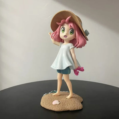 Anime Spy×Family Action Figures Anya Forger Summer Swimsuit Figurine Dolls Model Cute Toy PVC Collectible Ornament Birthday Gift