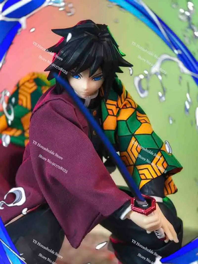 1/12 Kamado Tanjirou Flame Plaid Windbreaker Tomioka Giyuu Spout Matching Color Toy Accessory For Shf Anime Demon Slayer Soldier