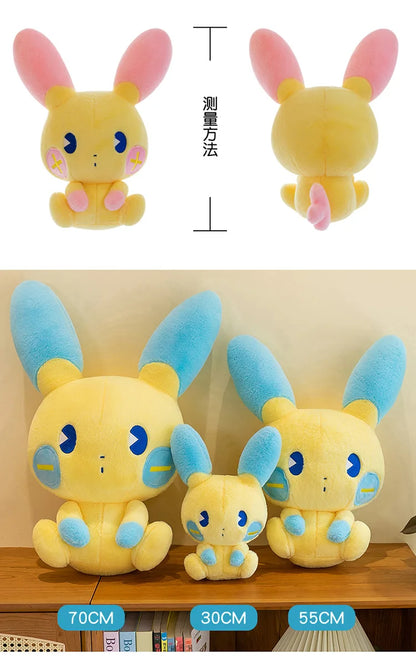 30/50/70cm Big Size Positive and Negative Pikachu Pokemo Anime Plush Stuffed Doll Room Decoration Plushies Pillow Holiday Gifts