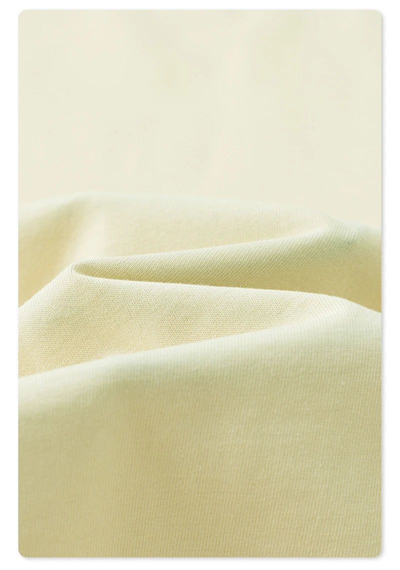 ZODF New 2025 Spring Summer 235gsm Solid Cotton T-Shirts For Men Women Unisex Loose Basic T Shirt Tees Brand Tops HY0970