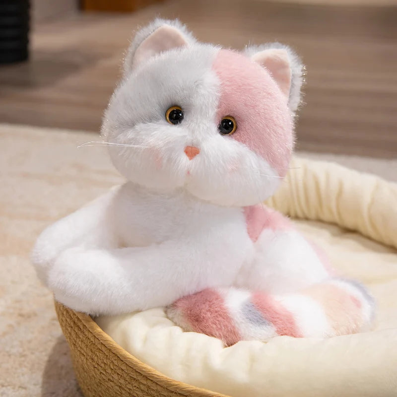 cartoon Cat Plushies toy Soft Doll Lifelike Pet Cat stuffed pillow doll Adorable Birthday Gift For Girl Boy