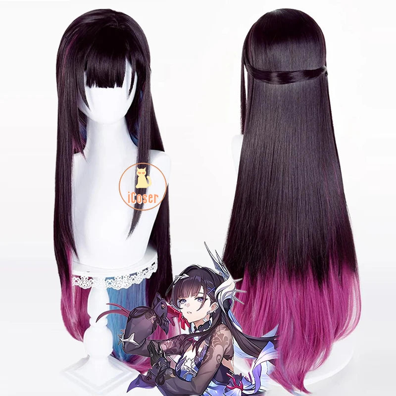 iCoser Honkai Star Rail Hysilens Cosplay Costume Wig Dress Headwear Amphoreus Halloween Party for Women Girls Carnival Cos Props