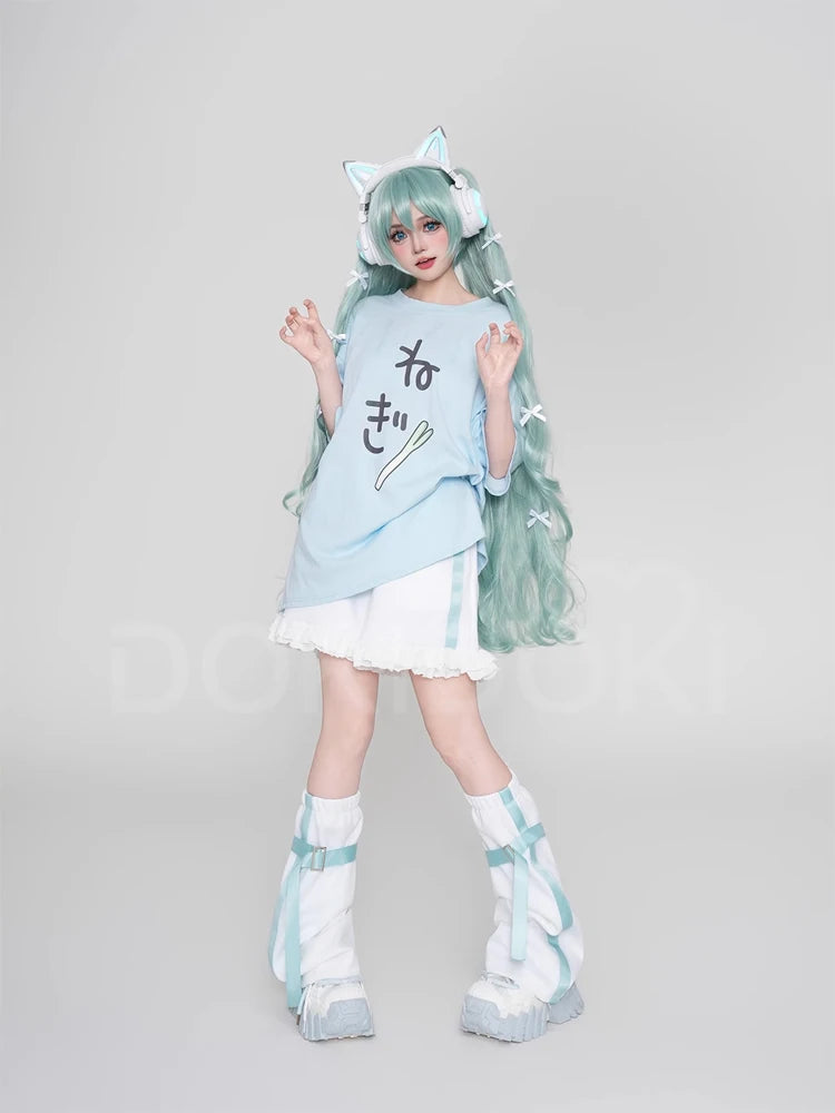 Rinn Mikuu Cosplay Costume DokiDoki-R Mikku Rinn Cosplay Women Cute Black Green Costume Set Mikuu Rinn Cosplay
