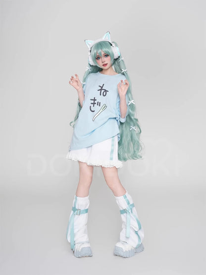 Rinn Mikuu Cosplay Costume DokiDoki-R Mikku Rinn Cosplay Women Cute Black Green Costume Set Mikuu Rinn Cosplay