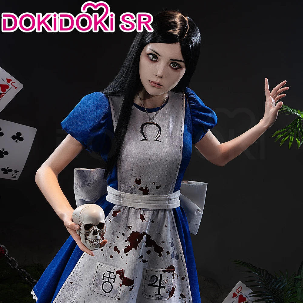 IN STOCK Alice Cosplay Costume Game Alice Madness Returns【S-3XL】DokiDoki-SR Women Halloween Dress Plus Size