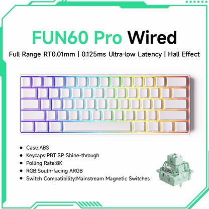 Akko MonsGeek FUN68 & FUN60 PRO&MAX HE Magnetic 60% 65% Gaming Keyboards Rapid Trigger 8K Custom Keyboard for Esports