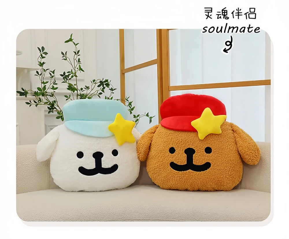 65cm Big Size Maltese Line Hat Dog Cartoon Anime Plush Stuffed Doll Toy Cute Room Bolster Sleeping Pillow Plushies Holiday Gifts