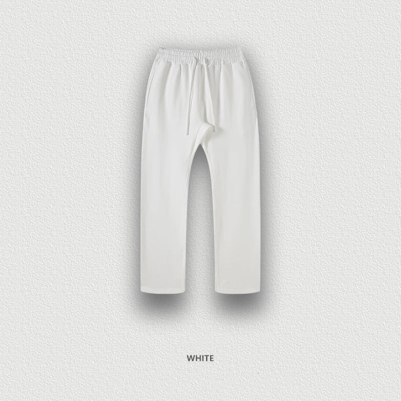 ZODF New 2025 Autumn Men's 445GSM Sweatpants Unisex High Street Soft Knitted Straight Pants Brand Streetwears Tracksuits HY0382