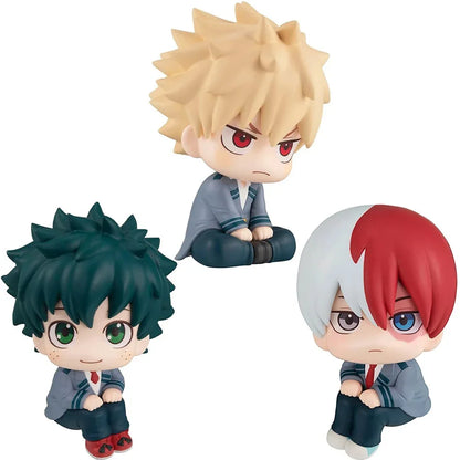 Chibi Super Cute Academy Izuku Midoriya / Katsuki Bakugo / Shoto Todoroki PVC Figurine, Collectible Toy Series Model