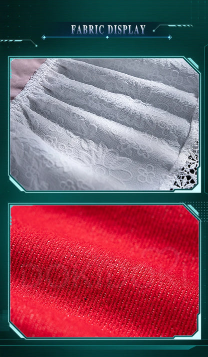 Aerith Cosplay Costume Game FF Cosplay【S-3XL】DokiDoki-SR Women White Dress Aerith Costume Plus Size