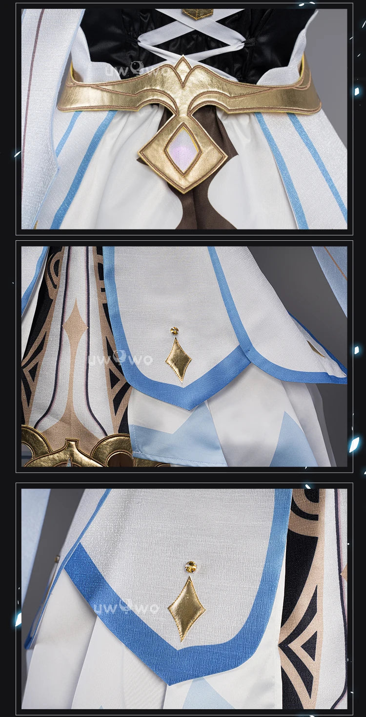 LAST BATCH UWOWO Traveler Lumine Cosplay Costume Game Genshin Impact Female Lumine Dress Full Set Oufits with Shinning Lights