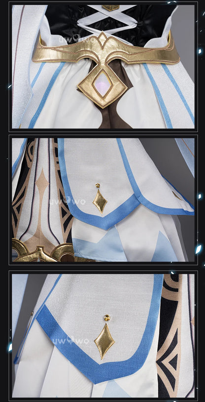 LAST BATCH UWOWO Traveler Lumine Cosplay Costume Game Genshin Impact Female Lumine Dress Full Set Oufits with Shinning Lights