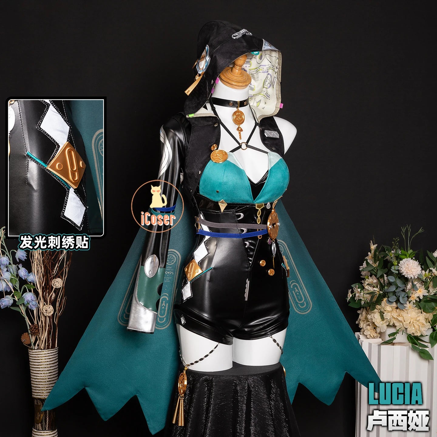 Zenless Zone Zero Lucia Cosplay Costume Wig Uniform Horns Headwear Tail Spook Shack Halloween Party for Women Girls Role Play