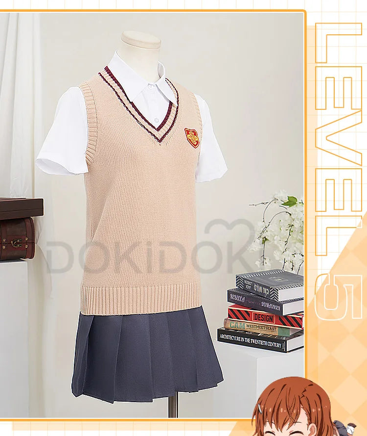 Misaka Mikoto/ Shirai Kuroko Cosplay Anime Toaru Kagaku no Railgun DokiDoki-R Cosplay Costume Tokiwadai Middle School Uniform