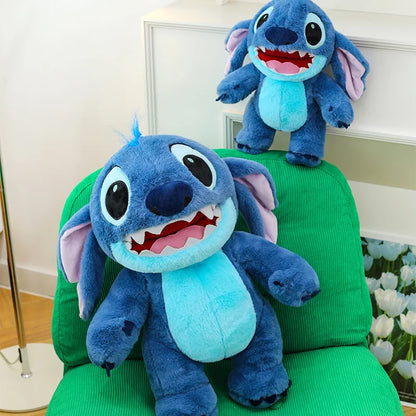 Disney Lilo & Stitch Plush Toys Kawaii Anime Plushie Dolls Open Mouth Stitch Soft Pillows Stuffed 30-60cm Gifts for Childrens