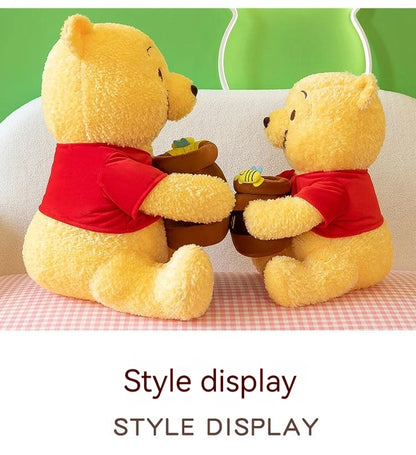35-55cm Anime Honey Jar Winnie The Pooh Soft Plush Toys Pooh Bear Stuffed Animal Dolls Children Kids Kawaii Birthday Gift