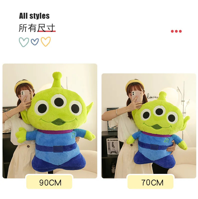 50/70/90cm Super Big Size Alien Disney Cartoon Anime Plush Stuffed Doll Cute Room Decorated Plushie Children Pillow Holiday Gift