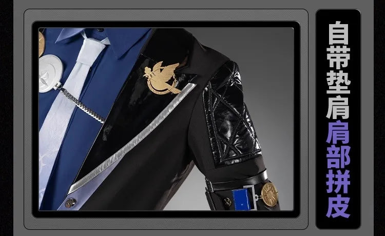 Zenless Zone Zero Hugo Cosplay Costume Wig Hat Mask Earrings Mockingbird New Eridu Hugo Vlad Ravenlock Halloween for Women Girls