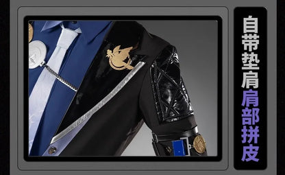 Zenless Zone Zero Hugo Cosplay Costume Wig Hat Mask Earrings Mockingbird New Eridu Hugo Vlad Ravenlock Halloween for Women Girls