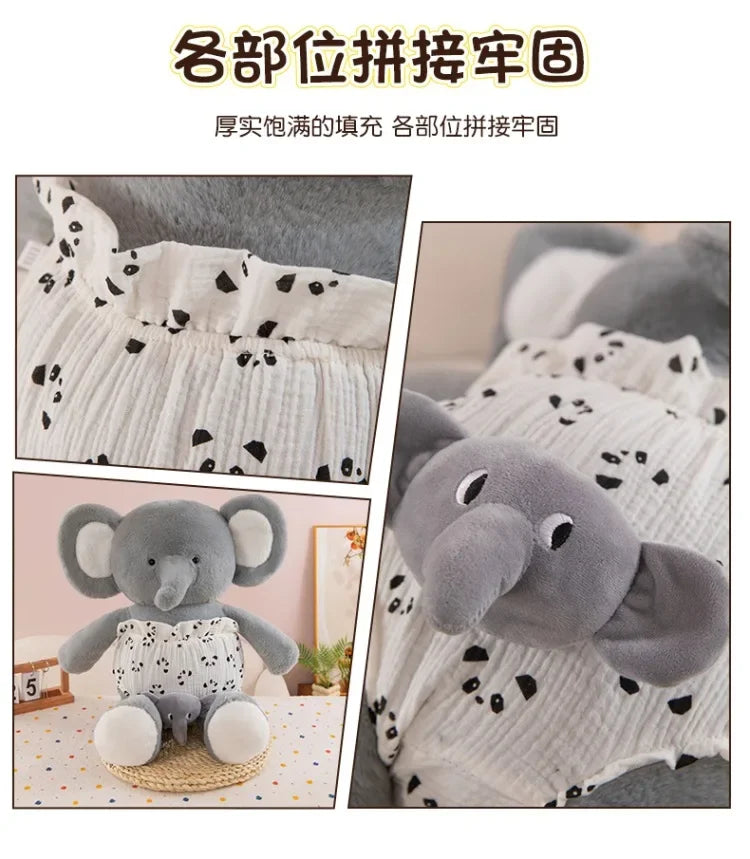 Creative Run Fast Series Plush Toys Cartoon Stuffed Animals Soft Nappies Huggies Elep Cute Wolf Babys Appease Pillow Kid Gifts