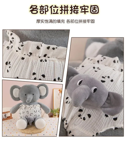 Creative Run Fast Series Plush Toys Cartoon Stuffed Animals Soft Nappies Huggies Elep Cute Wolf Babys Appease Pillow Kid Gifts