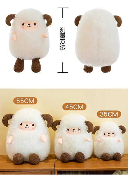 Sheep Doll Plush Toy Cute Sheep Soft Stuffed Animal Sleeping Pillow Cushion Christmas Gifts for Kids and Girls