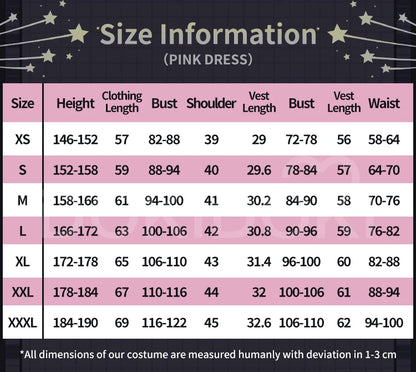 Glinda Elphaba Cosplay Costume Wicked Cosplay【XS-3XL】DokiDoki-N Women Black Pink Dress Glinda Cosplay School Uniform Plus Size