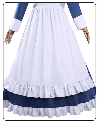 Anime Mechanical Marie Cosplay Costume Dress Maid Outfit Apron Headband Halloween Party for Women Girls Carnival Role Play Props
