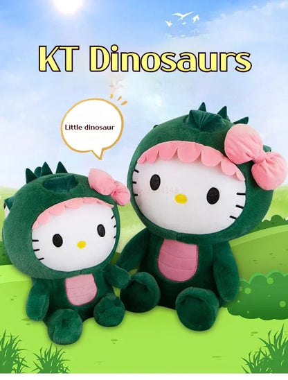 35cm Aoger Hello Kitty Cos Dinosaur Kawaii Cartoon Plush Doll Toys Soft Throw Pillow Back Cushion Girls Birthday Toyd Gifts