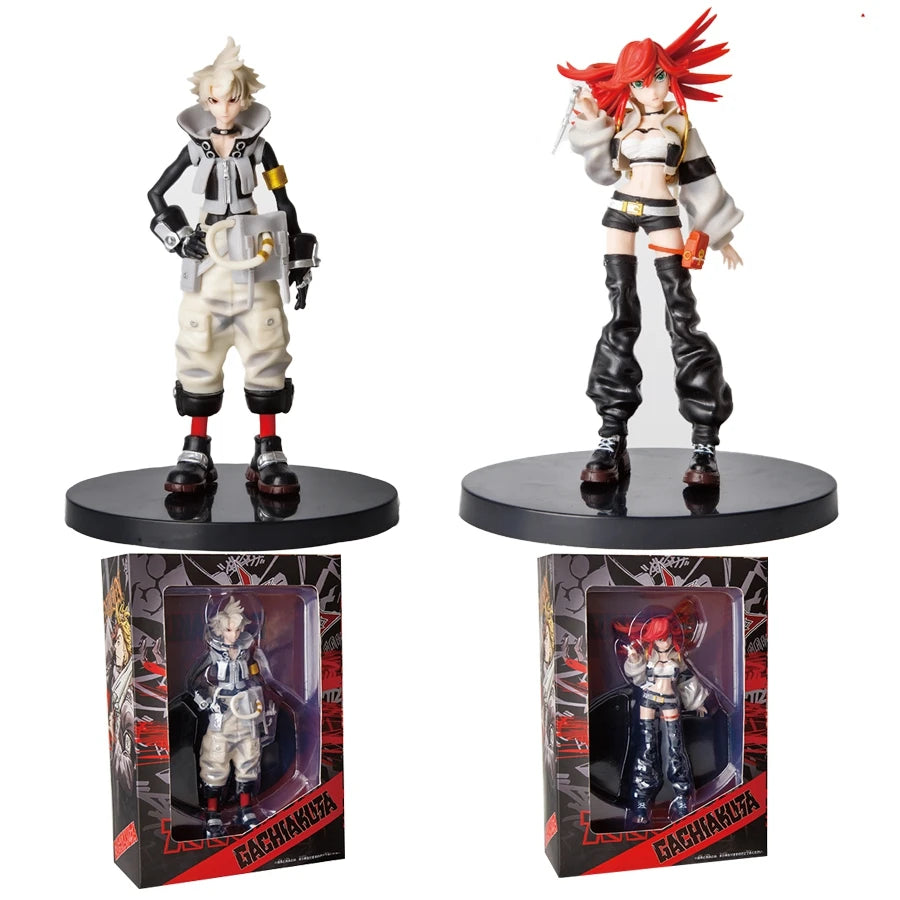 21cm/8.27in GACHIAKUTA Anime Figure GACHI AKUTA Rudo/Riyo Action Figure Enjin/Zanka Figurine PVC Adult Collection Model Doll Toy