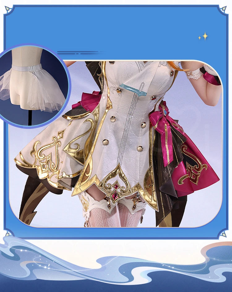 IN STOCK Escoffier Cosplay Costume Game Genshin Impact DokiDoki-SR Women Fontaine Costume Escoffier Cosplay Tail Wig
