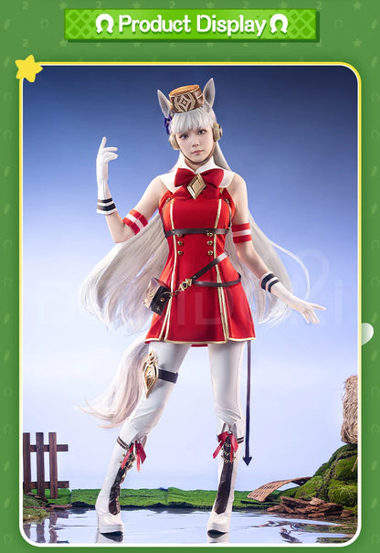 IN STOCK Gold Ship Cosplay Costume Game【XS-3XL】DokiDoki-R Women Cute Red Uniform Gold Ship Cosplay Ears Tail Plus Size