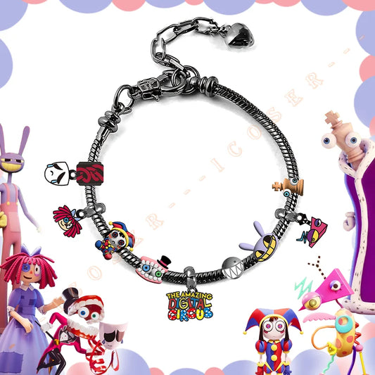 The Amazing Digital Circus Pomni Ragatha Cosplay Bracelets Jax Caine for Kids Christmas Birthday Gifts Accessory Pendant Props