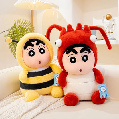 Cartoon Crayon Shin Chan Cosplay Bee Lobster Deer Plush Toy Kawaii Stuffed Figure Plushies Soft Pillow Sofa Bed Home Decor Girl