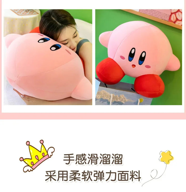 50cm Big Size Kirby Anime Plush Stuffed Doll Pink Plushies Pillow Room Decorated with Kawaii Peluche Children's Holiday Gifts