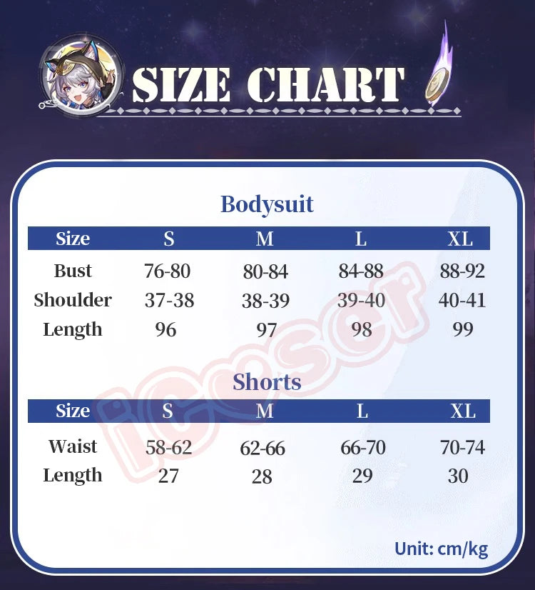 iCoser Honkai Star Rail Cipher Cosplay Costume Wig Bodysuit Uniform Cifera Tail Halloween Party for Women Girls Festival Props
