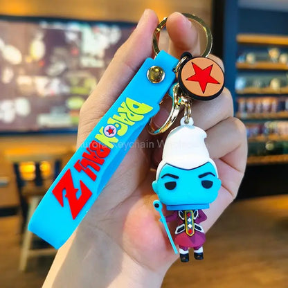 Kawaii Anime Dragon Ball Keychain Z Super Saiyan Son Goku Bulma Broly Piccolo Majin Buu Series Car Pendant Keyring Toys Gifts