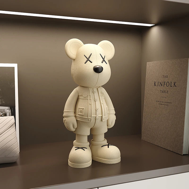 Cartoon Bear Figurine Resin Model Toy Collector Garage Kit Action Bear Figure Doll Collection Toys