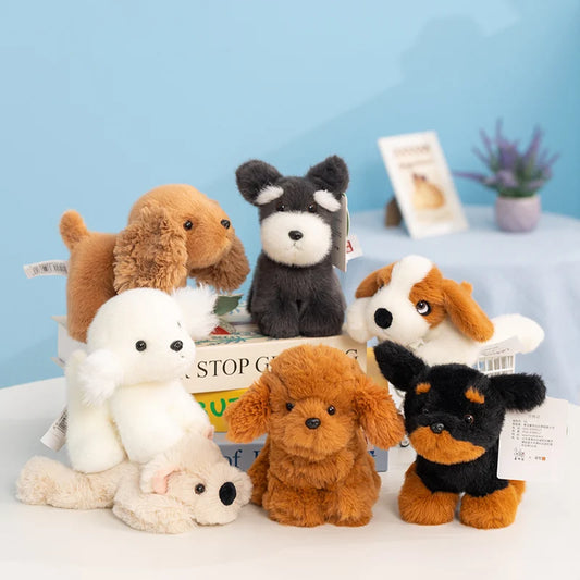 20cm Kawaii Furry Friend Stuffed Animal Dog Soft Toy Lying Puppy Panda Monkey Plushies Cute Wrist Support Plush Doll