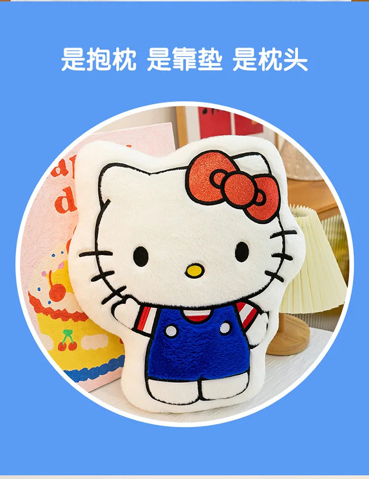 New Hello Kitty Plush Toy Kitten Stuffed Animal Soft Pillow Cute Doll for Girls Birthday Christmas Gift Perfect Sleep Companion